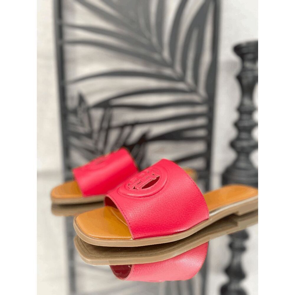 Tommy Hilfiger Women's Palley Flat Sandals - Medium Red 8.5M